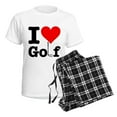 thumbnail image 4 of CafePress - I Heart Golf Women's Light Pajamas - Women's Short Sleeve Print T-Shirt and Pants Light Cotton Pajama Set, 4 of 7