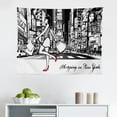 thumbnail image 1 of New York Tapestry, View of Manhattan and a Taxi Cab at Times Square, Fabric Wall Hanging Decor for Bedroom Living Room Dorm, 2 Sizes, Grey Teal Pink, by Ambesonne, 1 of 1