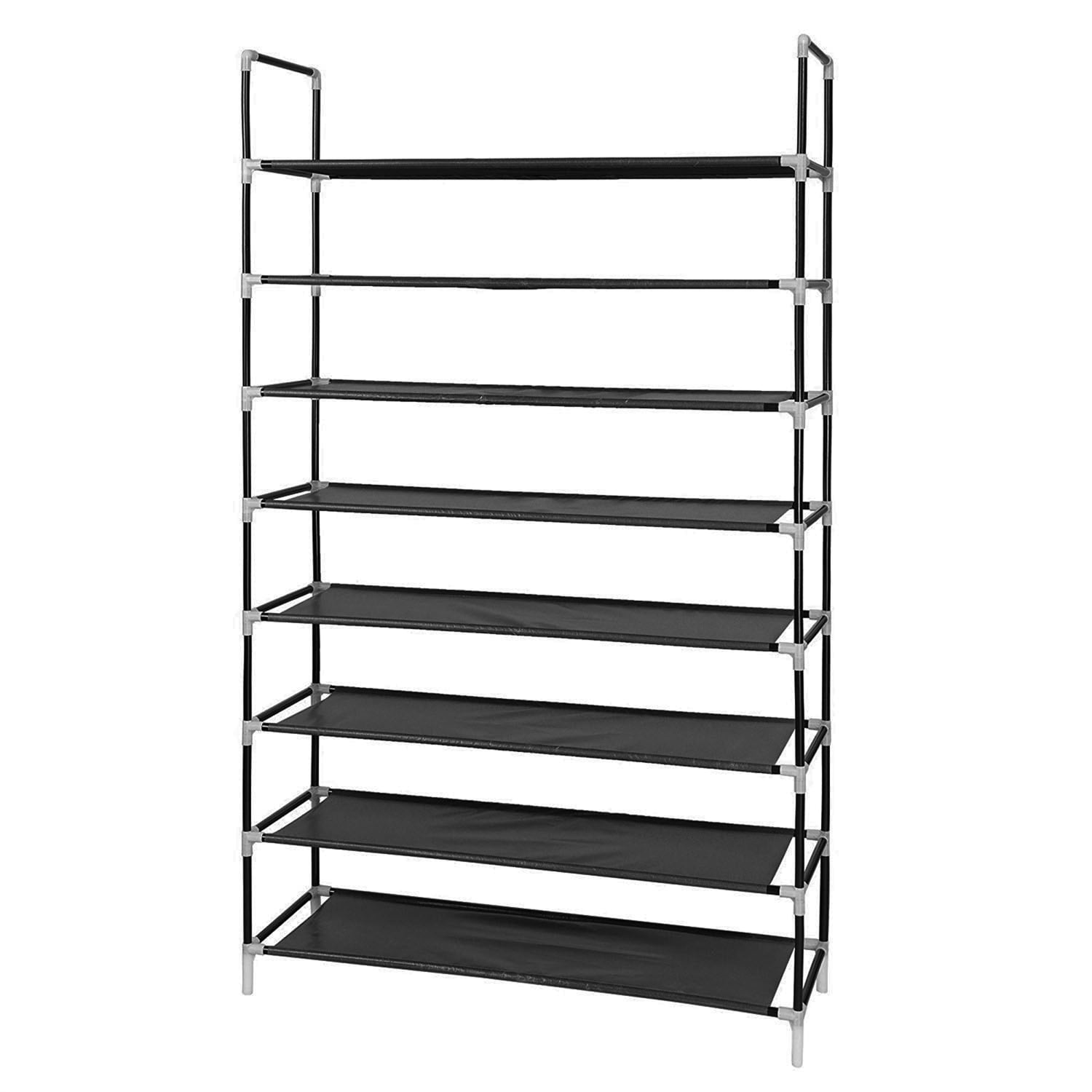 UWR-Nite Shoe Rack 8 Tier, Durable and Stable Shoe Organizer Space 40 Pairs Saving Shoe Tower Non-Woven Fabric Shoe Shelf