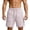 Beige, variant on Men’s Shorts Crinkle Quick Dry Outdoor Casual Braided Drawstring Elastic Waist Workout Shorts with Zipper Side Pockets Triangle Logo Lightweight Loose Fit Bermuda Shorts