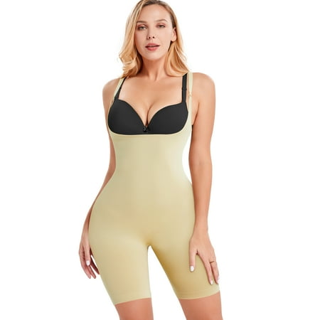 

Gotoly Women Tummy Control Shapewear Bodysuit Waist Trainer Faja Butt Lifter Mid-Thigh Slimmer Seamless Body Shaper Shorts(Beige X-Large/XX-Large)