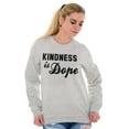 thumbnail image 4 of Kindness is Dope Christian Urban Unisex Plus Fleece Graphic Sweatshirt Brisco Brands 4X, 4 of 5