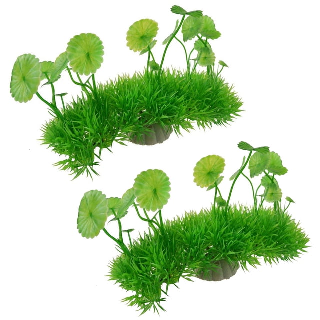 2 piezas para decoración de peceras, plantas de plástico para peceras, decoración de plantas de plástico para peceras.