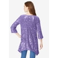 thumbnail image 3 of Roaman's Women's Plus Size Handkerchief Hem Sequin Tunic, 3 of 6