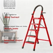 MAXVINI 3 Step Lightweight Folding Step Ladder Aluminum Step Stool with Widened Anti-Slip Strip Pedal Convenient Handgrip,Multi-use for Household and Office