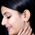thumbnail image 3 of Cubic Zirconia Drop Earrings for Women, Earrings for Mothers Day - 7X9 mm, 10K White Gold, 3 of 7