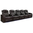 thumbnail image 1 of Valencia Tuscany XL Home Theater Seating | Premium Top Grain Italian Nappa 11000 Leather (Row of 5, Dark Chocolate), 1 of 5