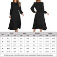 thumbnail image 2 of Vestido Vestido midi de línea A para mujer, vestido elegante y elegante, vestido largo fluido de color sólido Kuymtek Negro T S para Mujer, 2 of 8