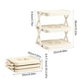 thumbnail image 2 of COM1950s Folding Shelf, Kitchen Storage Rack, Space Saving Organizer for Countertop and Cabinet, Multifunctional Plastic Shelf for Home Use, 2 of 7