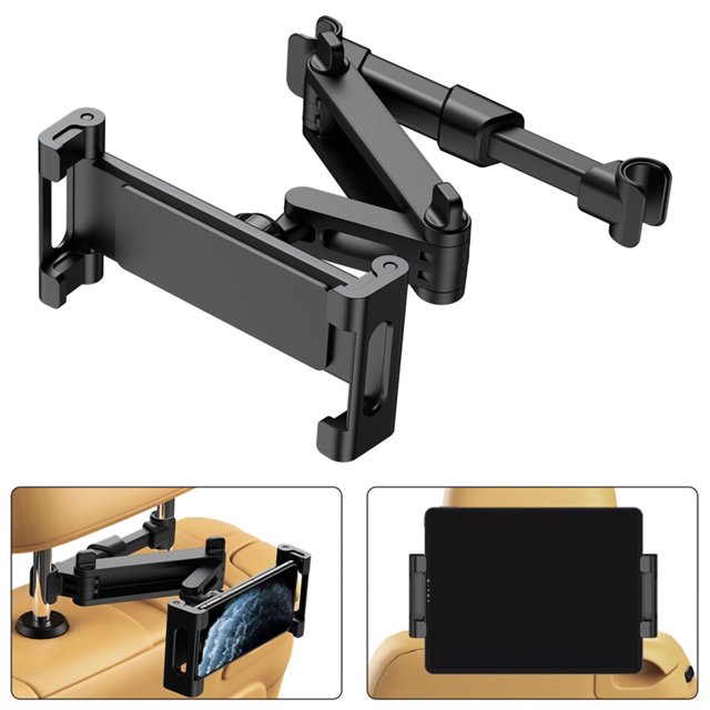Car Vent Phone Mount Car Vent Tablet Holder Car Tablet Bracket Car Phone Stand Car Phone Tablet Mount Stretchable Rotatable Universal Headrest Car Vent Phone Mount
