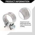 thumbnail image 3 of Unique Bargains Exhaust Pipe Clamp / Exhaust Muffler Tube Joint for Car Truck / Durable Stainless Steel 2.01" 30mm / 1 Pc Silver Tone, 3 of 6