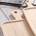 thumbnail image 3 of BESTYASH 1Set Wood Serving Board Solid Pine for Pizza Bread Meat Serving with Handle Design 50X15X0.6In, 3 of 8