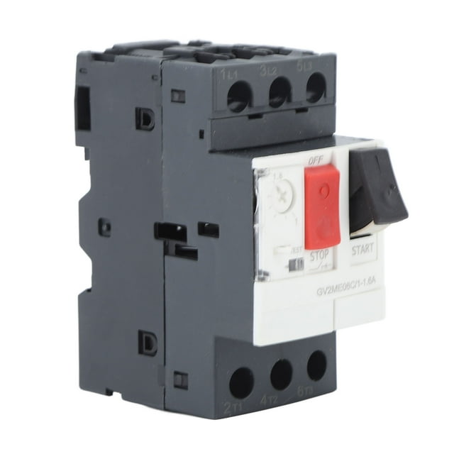 High-Performance Motor Circuit Breaker with Overload and Short Circuit Protection, AC690V, GV2 ME06C 1-1.6A, 35mm Rail Mount, ABS Material, Push Button Control, Suitable for Resistive, Capacitive,