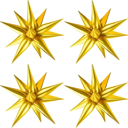 12 Point Star Balloons-50 Pcs Explosion Star Foil Balloons,Starburst ...