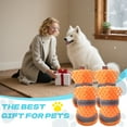 thumbnail image 3 of GASTROPOD 4Pcs Dog Booties,Dog Shoes Large Size Dogs with Reflective Strips,Soft Mesh Dog Booties and Paw Protectors,Orange, 3 of 7