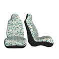thumbnail image 3 of Cauagu Floral In Teal Print Car Seat Covers,Universal Automotive Seat Covers Car Seat Protectors Easy to Install Car Cover Car Accessories Auto rucks Van & SUV-1, 3 of 9