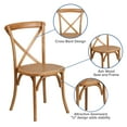 thumbnail image 5 of Flash Furniture HERCULES Series Stackable Oak Wood Cross Back Chair, 5 of 12