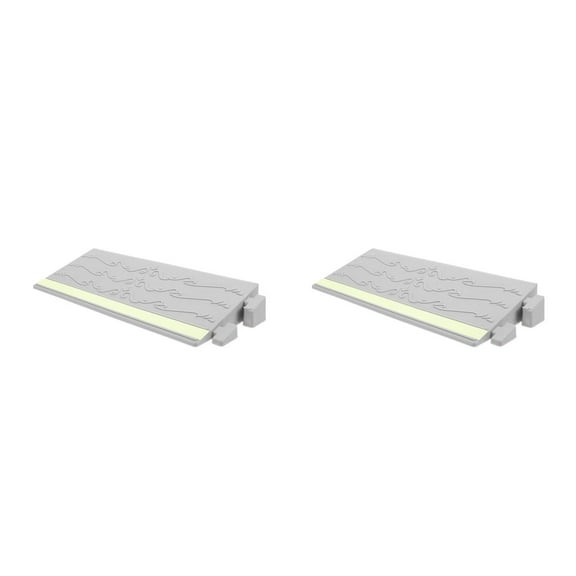 Worgeous 2pcs Portable Plastic Threshold Ramp For Steps Indoor Sweeping Robot Ramp Wheelchair Ramps For Doorways Threshold Ramp (4.5cm Height)
