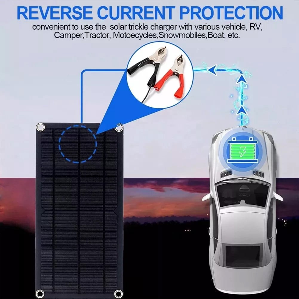 60W Solar Panel Kit 12V Trickle Battery Charger For Car Van Caravan Boat Smile Home