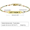 thumbnail image 6 of Let Them Dainty Colorful Beaded Bracelet, Self Worth Motivational Stainless Steel Engraving Tube Bracelets Inspirational Chain Crystal Energy Friendship Bracelet Jewelry for Women Men, 6 of 7