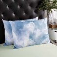 thumbnail image 4 of Blue Sky Throw Pillow Cover 20 x 36 Inch Decorative Pillow Cover Cloud Gradient Natural Landscape Scenery Lumbar Pillowcase Seasonal Rectangle Cushion Case for Couch Sofa Bed Living Room, 4 of 7