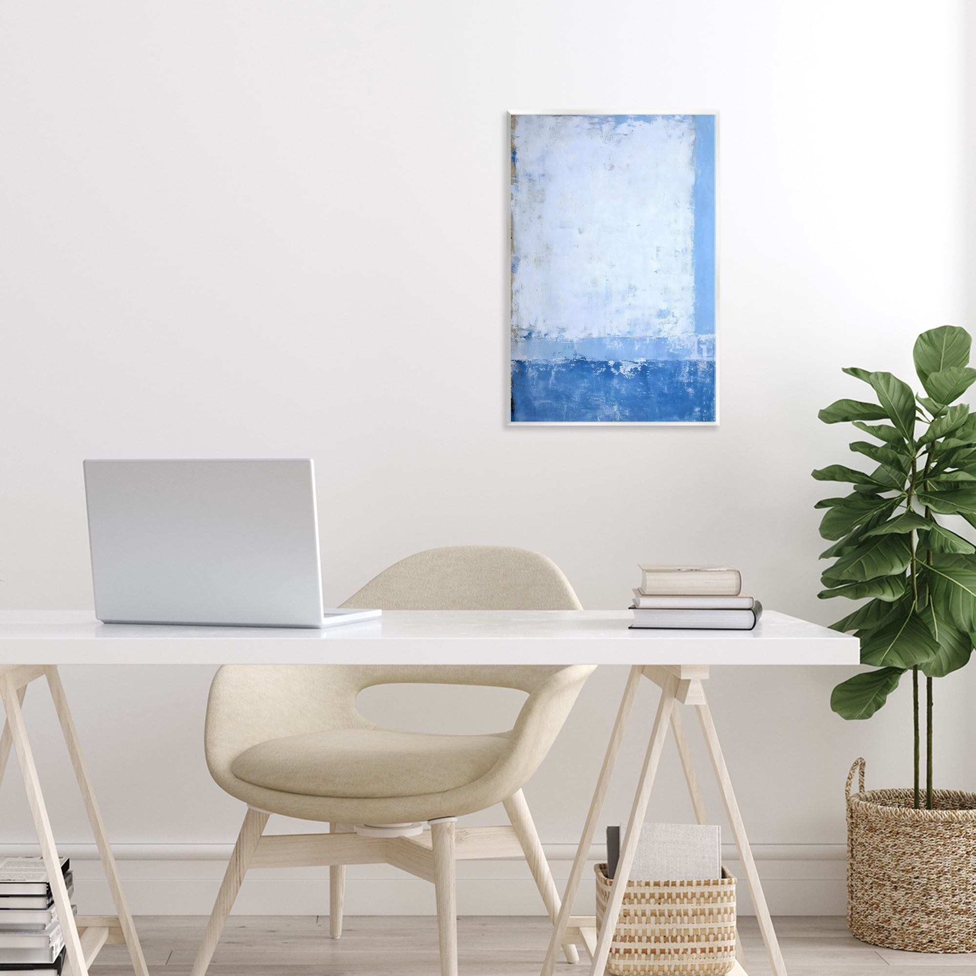 Stupell Industries Blue & White Abstract Wall Plaque Art, design by Gina Kelly