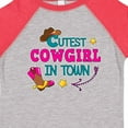 thumbnail image 4 of Inktastic Cutest Cowgirl in Town with Cowgirl Hat and Boots Girls Toddler T-Shirt, 4 of 5