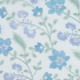 thumbnail image 3 of Zelouf Floral Embroidery W/ Lace Border  , Sewing, DIY, Crafts Fabric by the Yard, Blue, 3 Yard, 3 of 3