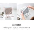 thumbnail image 3 of relayinert Convenient Towel Organizer 45cm Wide Separation Space Waterproof Good Air Circulation 4 Towels Simultaneously Foldable Grey 1Set, 3 of 6