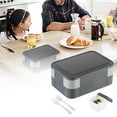 thumbnail image 2 of Binwennn Student Worker Microwave Heated Lunch Detachable Partition Silicone Sealed Lunch Self Contained Tableware Portable Lunch Fridge Organization And Storage Laundry Room Organization Containers, 2 of 6