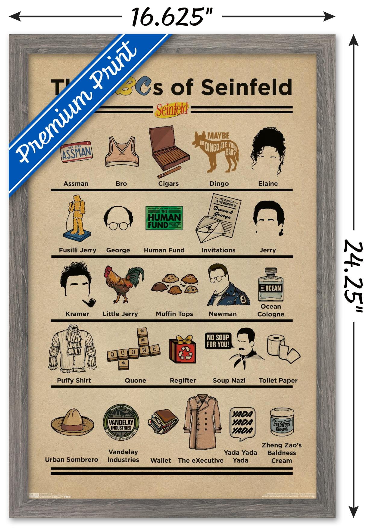 14.725 x 22.375 ABCs Wall Poster Trends International Seinfeld Premium Unframed Version 