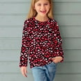 thumbnail image 2 of WRKEKC Girls Long Sleeve Shirts, Girls' Long Sleeve Tees, Boys' and Girls' Long Sleeve with Strawberry Print Pullover Long Sleeve Round Neck Tops T-Shirts, 2 of 6