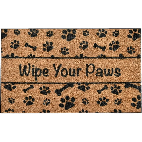 Ninamar Door Mat Wipe Your Paws Natural Coir – 29.5 x 17.5 inch