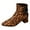 Khaki, variant on Rokment Womens Leopard Chelsea Dress Boots for Ladies Fall Winter Suede Pointed Toe Block High Heel Ankle Booties