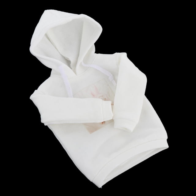 Lindo suéter de muñeca para 30 cm / 12 pulgadas Muñecas de bebé Moda Niñas Regalos Colecciones Muñecas Accesorios Muñeca Ropa con capucha blanca Baoblaze Sudadera cerrada Muñeca BJD