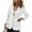 White, variant on Womens Blazer Jacket,Womens Blazer Jacket,British Style Elegant Long Sleeve Loose Fit Trench Jacket Coat for Casual and Wear - White