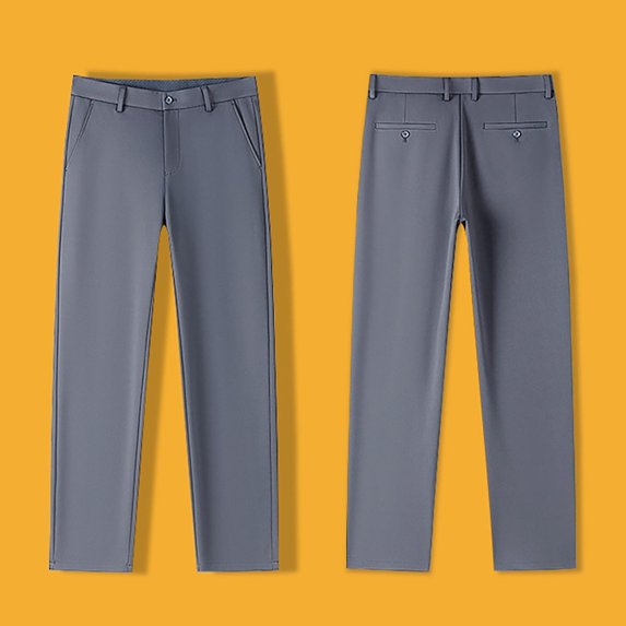 Ticikt Boys School Uniform Pants Flat Front Dress Pants Twill Pull on Adjustable Waist Pant,Color:Grey