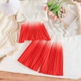 thumbnail image 5 of Owordtank Girl's 2 Piece Cute Outfits Outfit Pleated Spaghetti Strap Crop Top and Wide Leg Pants Sets, 5 of 5