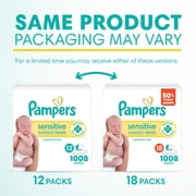 Baby Wipes Pampers Sensitive 1008 Wipes, 18X