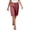 AB52 Brick Red, variant on Solid Shorts For Women Elastic Waist Straight Leg Shorty Female Comfort Fit Breathable Fifth Shorts Beige Size Xxl