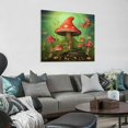 thumbnail image 2 of JEUXUS Canvas Print Wall Art Oil Paintings Giant Mushroom with Butterfly Picture Prints Artwork for Living Room Bathroom Bedroom,Stretched and Framed Ready to Hang, Fantasy Fairy Forest, 2 of 4