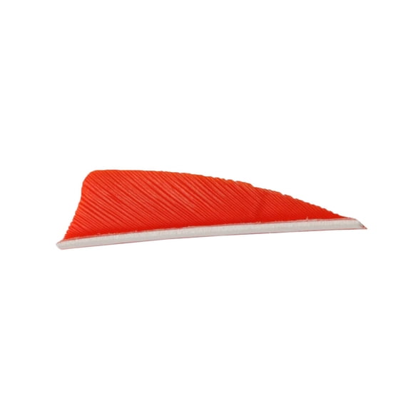SAS 2-1/4-in Shield LW Feathers Solid Colors Spirit Arrow Fletching - 1DZ - Made in USA (Orange)