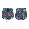 thumbnail image 3 of Yiaed Marine Inhabitants Print Women's Running Shorts with Liner 3 Zipper Pockets Elastic Workout Athletic Gym Yoga Shorts-Medium, 3 of 7