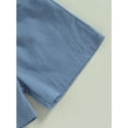 thumbnail image 6 of pengnight Kids Baby Boy Summer Short Clothes Outfits, 6 12 18 24 Months 2T 3T 4T Short Sleeve Button Closure Shirt and Elastic Waist Shorts 2Pcs Set, 6 of 9