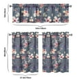 thumbnail image 6 of Pioneer Kitchen Curtains and Valance Set 36 Inch Tier Art Watercolor Flower 3 Pieces Set Dining Room Small Curtain Drapes Cafe Curtains Valance for Home Decor Rod Pocket, 6 of 6