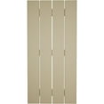 thumbnail image 6 of Ekena Millwork 23 1/2"W x 58"H Rustic Four Board Spaced Board-n-Batten Hand Hewn Faux Wood Shutters (Per Pair), Primed Tan, 6 of 11