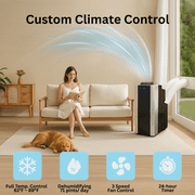 Whynter 14,000 BTU Dual Hose Portable AC, Dehumidifier, Fan & Activated Carbon Filter, 500 Sq Ft
