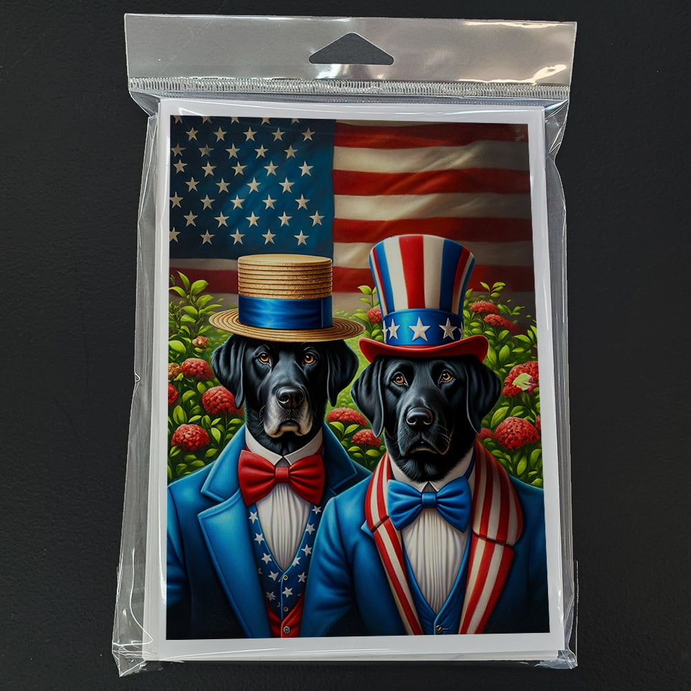 All American Labrador Retriever Greeting Cards Pack of 8 7 in x 5 in