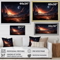 thumbnail image 4 of Designart "Cosmic Sunrise on the Moon Futuristic Scene III" Astronomy & Space Framed Wall Art - Modern Black Planets Entryway Framed Wall Art Print, 4 of 6