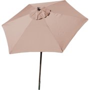 Covered Living 7.5ft aluminum market umbrella with Tilt Mechanism - Taupe